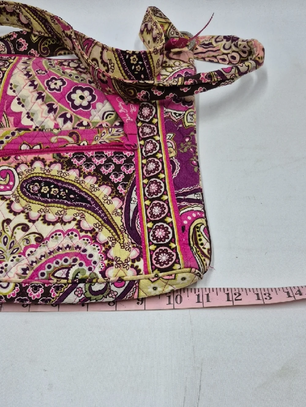 Vera Bradley Very Berry Paisley Pink Quilted Crossbody Bag Pink Purple - Picture 10 of 12